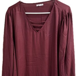 Maurices Deep Burgundy Blouse